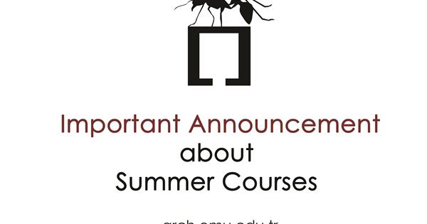 Summer Courses to be Offered 