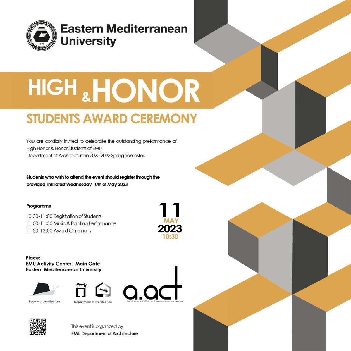 High Honor & Honor Ceremony of the Department of Architecture 